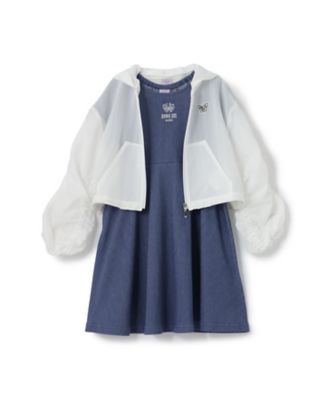 【新品】ANNA SUI mini ロゴ半袖Tシャツ ワンピース セット 150 シアーブルゾン＋半袖ワンピース 7363352 | ANNA SUI mini