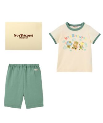 ＜HOT BISCUITS MIKIHOUSE (Baby&Kids)＞ビーンズ　Ｔシャツセット　ＢＯＸ付き　７４－１１０５－１４５