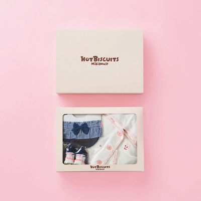 HOT BISCUITS MIKIHOUSE (Baby&Kids)/ホットビスケッツ　ミキハウス おでかけポンチョ&スタイ&ソックスセット