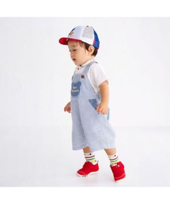 セーラー襟Tシャツ＆オーバーオールセット BOX付き 74ー9973