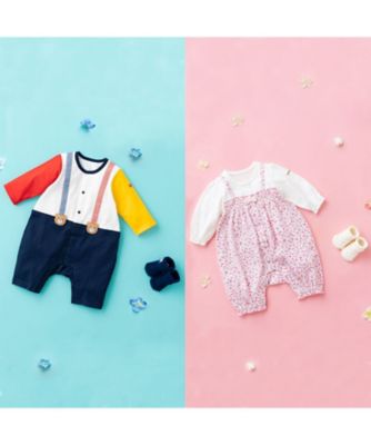 HOT BISCUITS MIKIHOUSE (Baby&Kids)/ホットビスケッツ　ミキハウス カバーオール＆ベビーソックスセット　ＢＯＸ付き　７４－９９７４－４９９