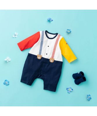 カバーオール＆ベビーソックスセット　ＢＯＸ付き　７４－９９７４－４９９