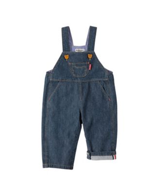 ボーダー半袖Tシャツ＆オーバーオールセット BOX付き 74ー