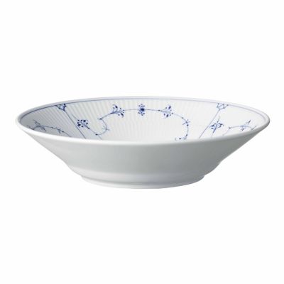 ブルーフルーテッド　プレイン　パスタプレート