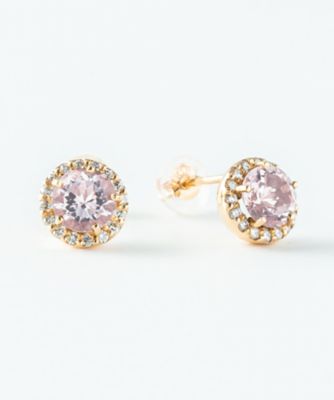 即決☆1.6ct☆✨モルガナイト0.2ctダイヤモンドK18PGピアスイヤリング