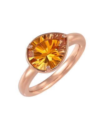 ヴェレッタオッターヴァ ダイヤモンド×シトリン リング K18PG 0.18ct