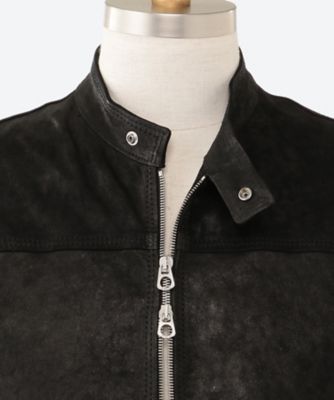 ヌバックレザーシングルライダースジャケット２０ＳＳ　Ｍ８０６８　０００　８３７１０
