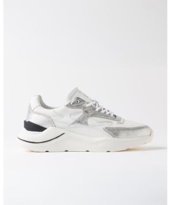 ＜D.A.T.E.＞スニーカー　ＦＧ　ＬＥＡＴＨＥＲ　ＷＨＩＴＥーＳＩＬＶＥＲ　ＦＧーＬＥーＷＳＪ