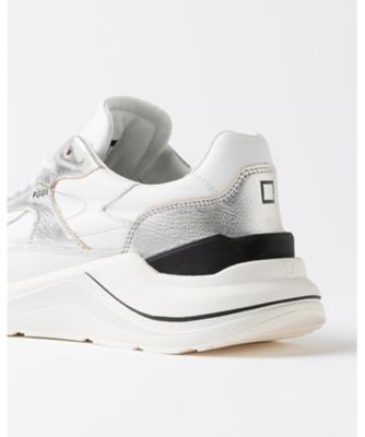 スニーカー FG LEATHER WHITEーSILVER FGーLE