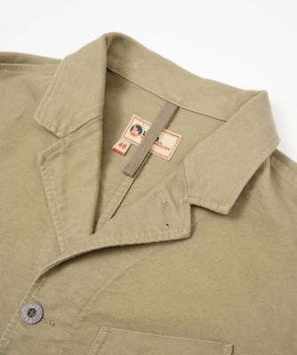 Nigel Cabourn モールスキン ノーカラージャケット 48 アイボリー Nigel Cabourn モールスキン ノーカラージャケット 48 アイボリー