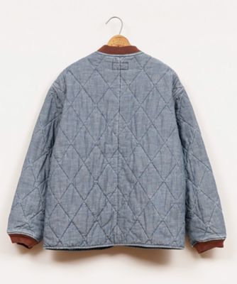 【Nigel Cabourn】チェック柄リネン混ノーカラーライトジャケット Nigel Cabourn】チェック柄リネン混ノーカラーライトジャケット