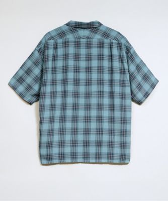 RRL オンブレチェック オープンカラーシャツ レーヨン コットン グリーン L RRL オンブレチェック オープンカラーシャツ レーヨン コットン