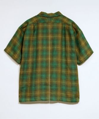 オープンカラーシャツ ー ヘンプチェック ／ OPEN COLLAR