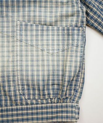 Nigel Cabournナイジェルケーボン　フード付きチェックジャケット 50 ファーマージャケット ー パラカチェック ／ FARMER
