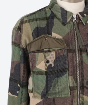 ＣＡＭＯプリントメルトンシャツブルゾン　Ｍ４０９７　．０００．７３８２４