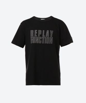 ＜REPLAY (Men)＞トーナルロゴプリントＴシャツ　Ｍ６２８７　．０００．２２８８０