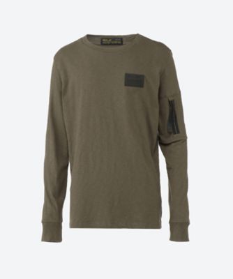 ＜REPLAY (Men)＞ＡＧＥＤミリタリーＬ／Ｓ　Ｔシャツ　Ｍ６２８８　．０００．２２３３６
