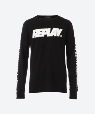 ＜REPLAY (Men)＞２２ＦＷ　ＢＡＳＩＣ　ロゴｌ／ＳＴシャツ　Ｍ６３１０　．０００．２６６０