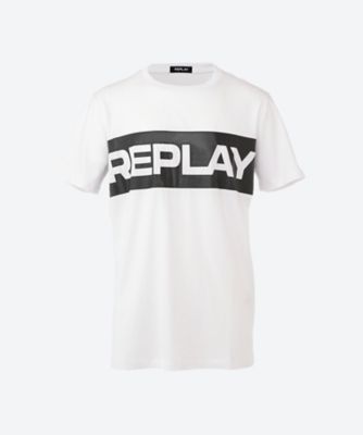 ＜REPLAY (Men)＞ＢＡＳＩＣ　チェストロゴＴシャツ　Ｍ６３５３　．０００．２６６０