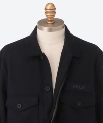 ウールブレンドオーバーシャツジャケット M8486 ．000