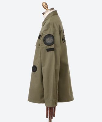コットンツイルワッペン付きシャツジャケット M8445B
