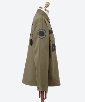コットンツイルワッペン付きシャツジャケット M8445B．000