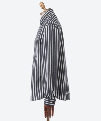 関東圏限定 ストライプオックスフォードコットンシャツ M4144