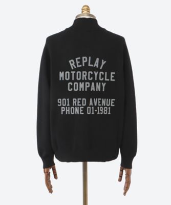 MOTERCYCLE フルジップニットジャケット UK4880