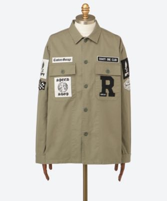 コットンツイルワッペンシャツジャケット M8445C．000