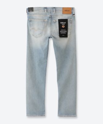 GROVER AGED ライトブルーダメージデニム MA972W