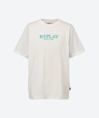 センターREPLAYビビットカラーロゴ ジャージーTシャツ