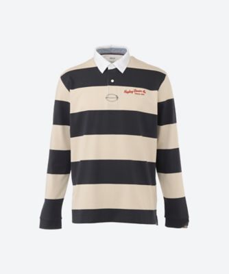 ストライプヘビーコットン LONG POLO Tシャツ M3468