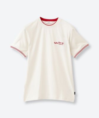 REPLAY (Men)/リプレイ チェストＲＥＰＬＡＹロゴ　リンガーＴシャツ　Ｍ３３６７　．０００．２２６６２