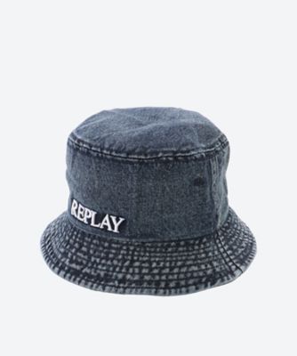 ＜REPLAY (Men)＞ＲＥＰＬＡＹロゴ　ウォッシュデニムバケットハット　ＡＷ４３０３．０００．Ａ００１３Ｂ