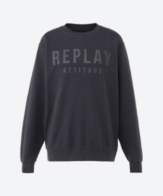 ＜REPLAY (Men)＞ダークフロッキープリントプルオーバー　Ｍ６９７５　．０００．２１８４２　