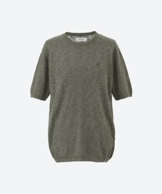 ＜REPLAY (Men)＞スラブコットンビスコース　メランジ半袖ニット　ＵＫ４７０１．０００．Ｇ２３７７２