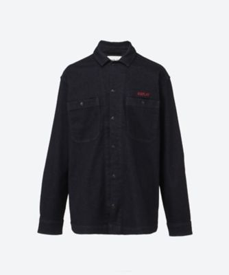 REPLAY (Men)/リプレイ リラックスフィット レタリングデニムシャツ M4145R.000.875 84A