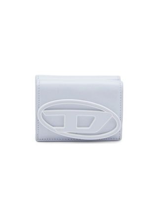 DIESEL☆ Wallet purse in pastel leather ブルー ショルダー 1DR BI-FOLD ZIP II Small wallet in pastel leather｜ブルー