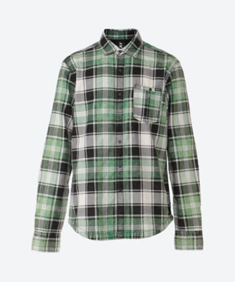コットンツイルグリーンチェックシャツ Ｍ４０６６Ａ．０００
