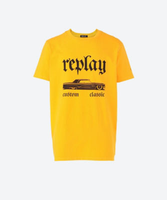 ＜REPLAY (Men)＞ＣＬＡＳＳＩＣ　ＣＡＲ　プリントＴシャツ　Ｍ６４８０　．０００．２２６６２Ｇ