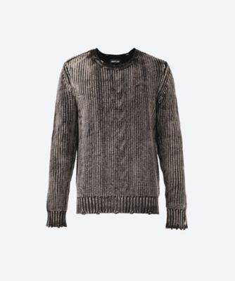 エンザイムウォッシュ ダメージニット UK2754．000