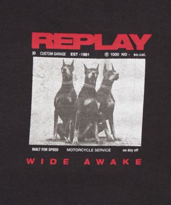 モーターサイクルＷＩＴＨドーベルマンＴシャツ　Ｍ６７６６　．０００．２２６６２