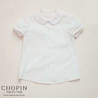 CHOPIN (Baby&Kids)/ショパン 丸襟半袖ピケブラウス