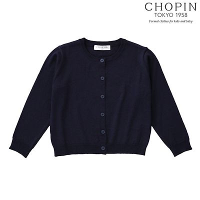 ＜CHOPIN (Baby&Kids)＞丸首ニットカーディガン