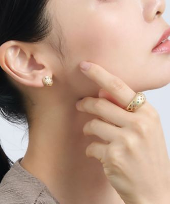 【ポンテヴェキオ】K18PG マルチカラーピアス K14YG／K18YG マルチカラー ピアス