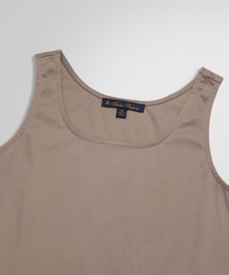 ◆コットン　スクエアラウンドネック　タンクトップ　Ｂｅｉｇｅ