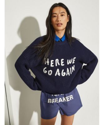 人気♥️クリーニング済♥️美品♥️【DOLCE&GABBANA】38 綿100％ グッドバイブスアゲイン ニット HERE WE GO AGAIN