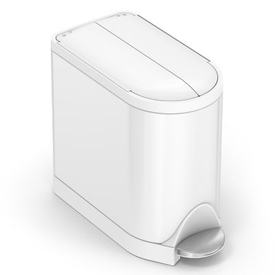 ＜SIMPLE HUMAN＞バタフライステップカン　１０Ｌ　ホワイト
