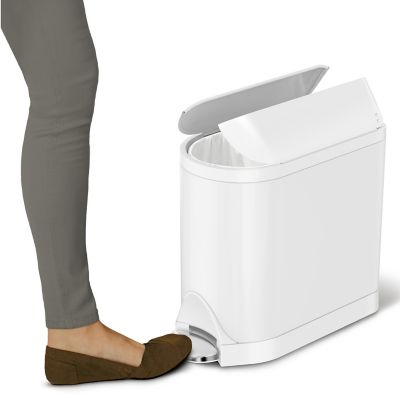 バタフライステップカン　１０Ｌ　ホワイト