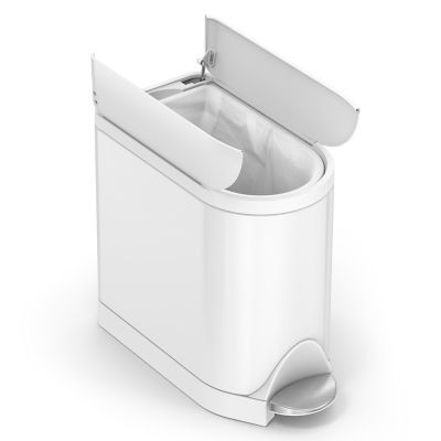 バタフライステップカン　１０Ｌ　ホワイト